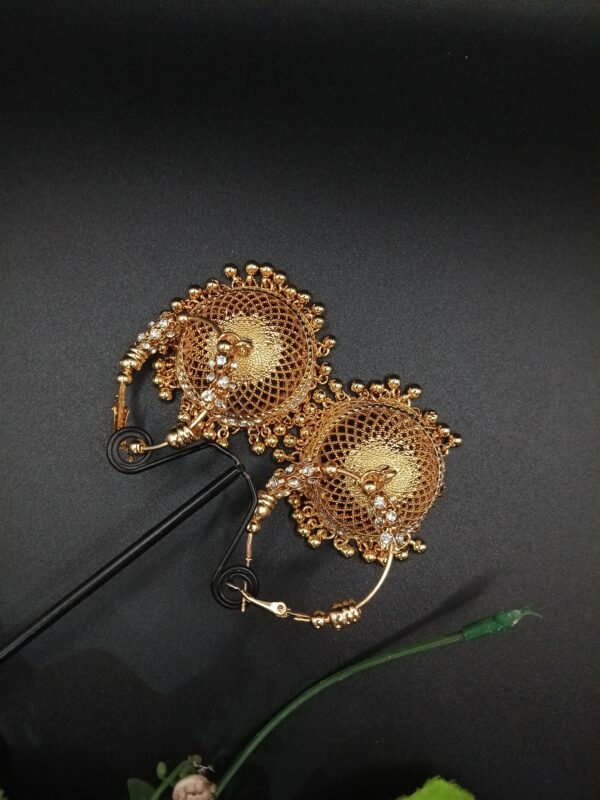 Fancy Bali Jhumka Earrings – Modern Style with Traditional Charm - Image 3