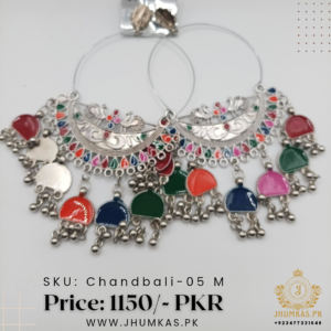 Lightweight Oxidized Chandbali Earrings