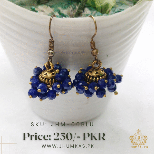 Colorful Beaded Small Jhumki Earrings for Women – Lightweight – Just Rs. 250