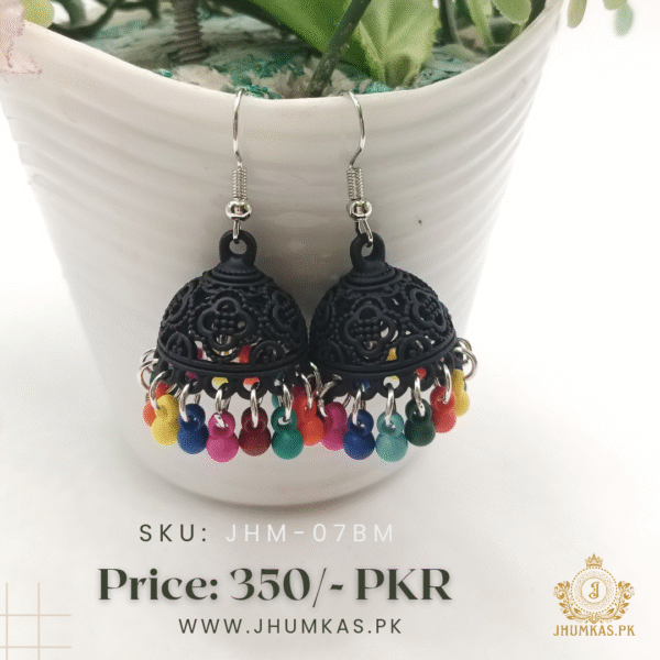 Elegant Single-Color Jhumki Earrings – Lightweight & Stylish for Casual or Festive Wear