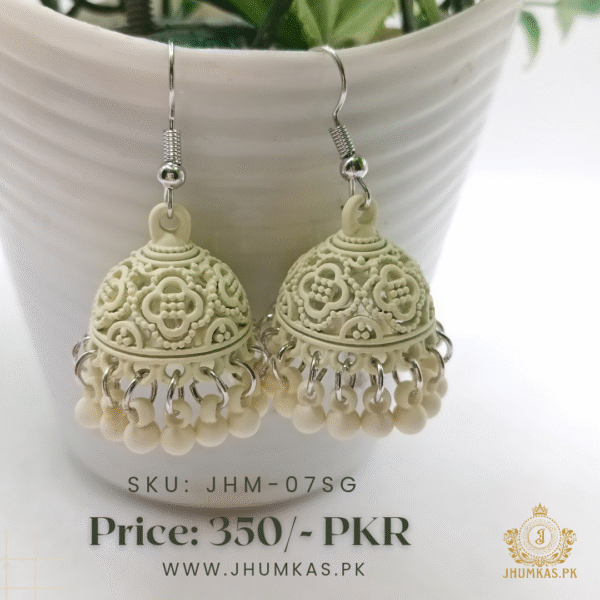 Elegant Single-Color Jhumki Earrings