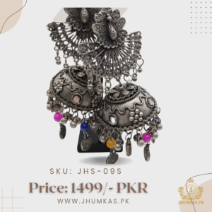 Light Weight Oxidized Big Size Jhumka