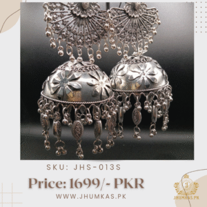 Light Weight Designer Oxidized Big Size Jhumka