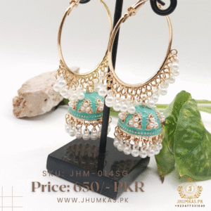 Elegant Painted Bali Jhumka Earrings