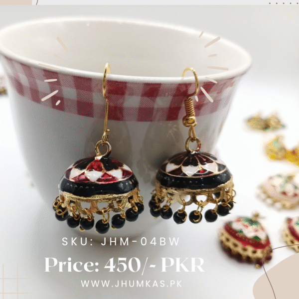 Handcrafted Meenakari Jhumka Earrings – Traditional Indian Ethnic Jewellery