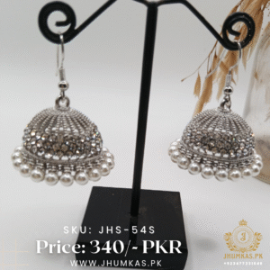 party wear jhumka silver