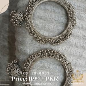 Pair Indian Oxidized Jhumka Karay