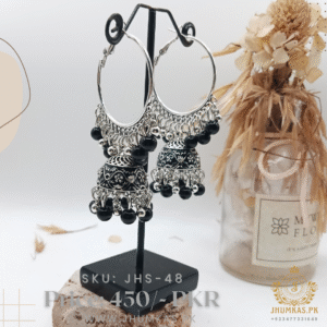 Party Wear Black Bali Jhumka Earrings