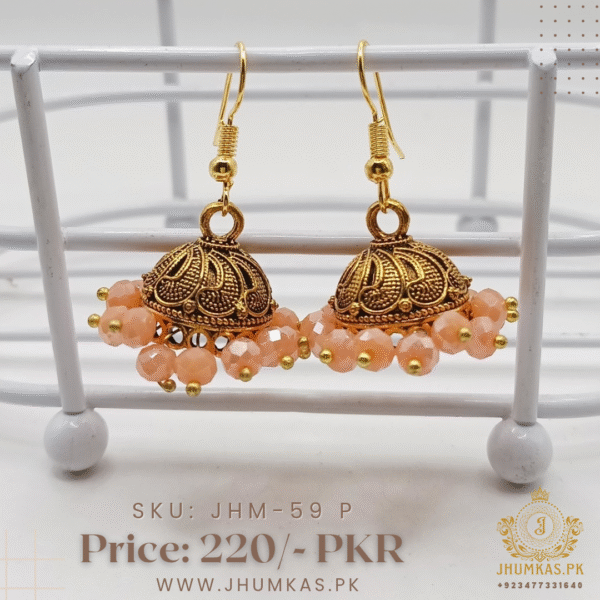 Small Jhumki Golden Based - Image 3