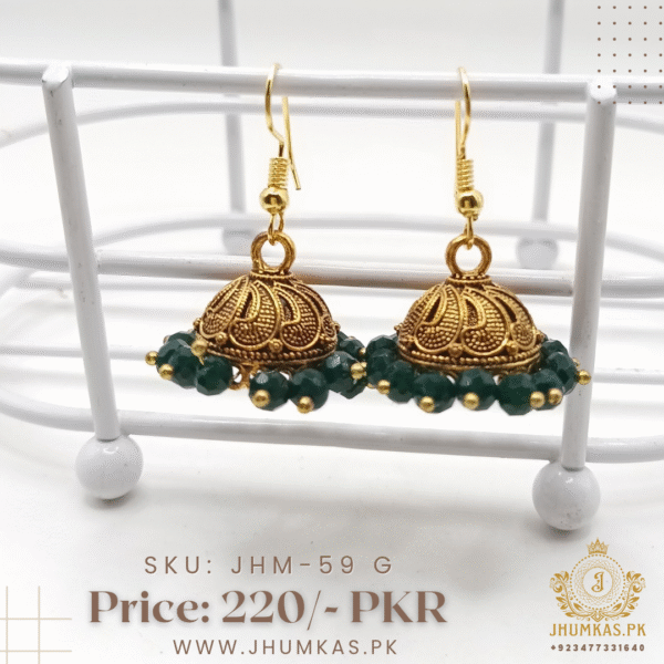 Small Jhumki Golden Based - Image 2