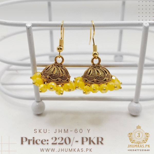Small Jhumki Golden Based - Image 4