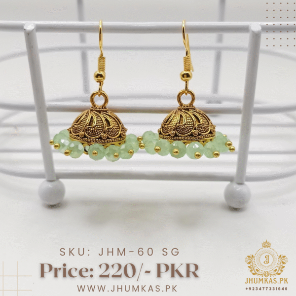 Small Jhumki Golden Based - Image 5