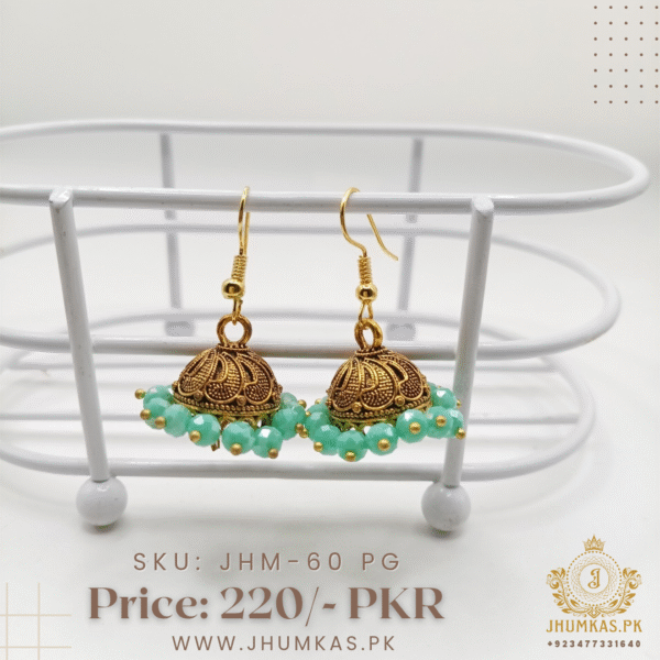 Small Jhumki Golden Based - Image 6