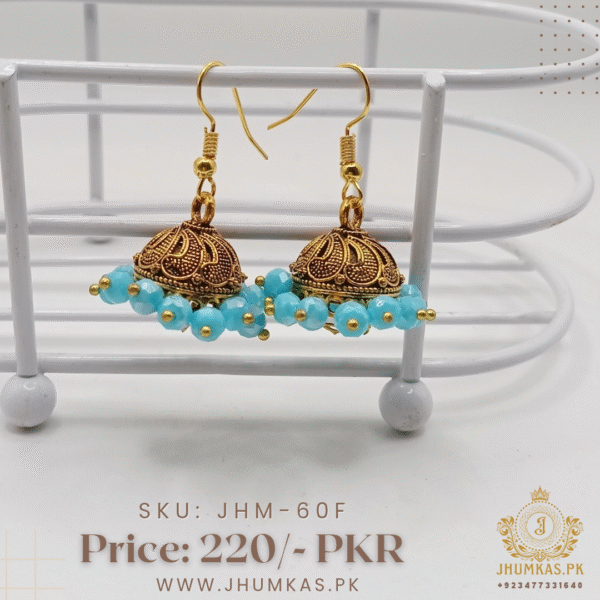 Small Jhumki Golden Based - Image 8