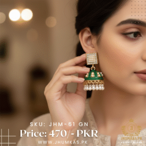 Fancy Silver Jhumka For Wedding