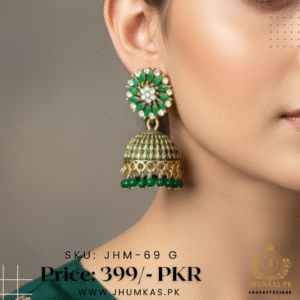 Traditional Flower Stud Jhumka Earrings