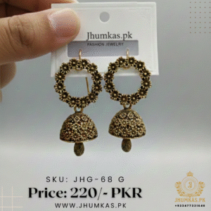 The "Gul-e-Bahar" Floral Hoop Jhumkas – Oxidized Silver Finish