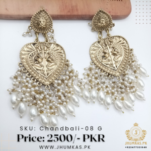 Afghani Golden Chaandbali Earrings