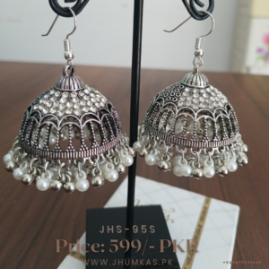 Ethnic Silver Jhumka