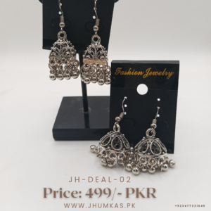 Traditional Jhumka Deal In Silver Color