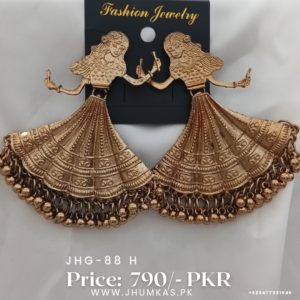 Dancing Girl Oxidized Chandbali Earrings for Women