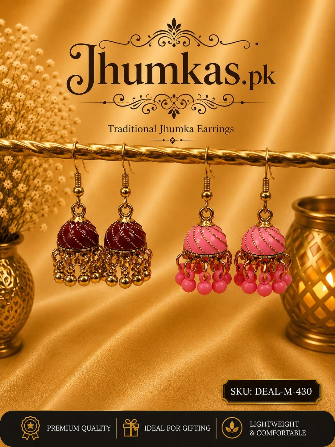 Small Painted Colorful Jhumkas Deal of 2