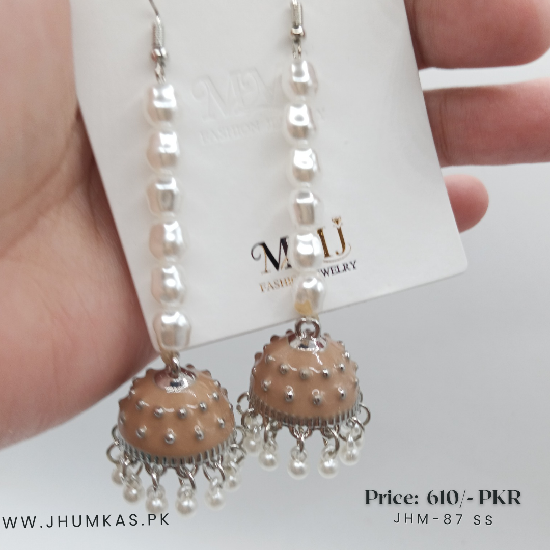 Painted Kashmiri Jhumka Earrings