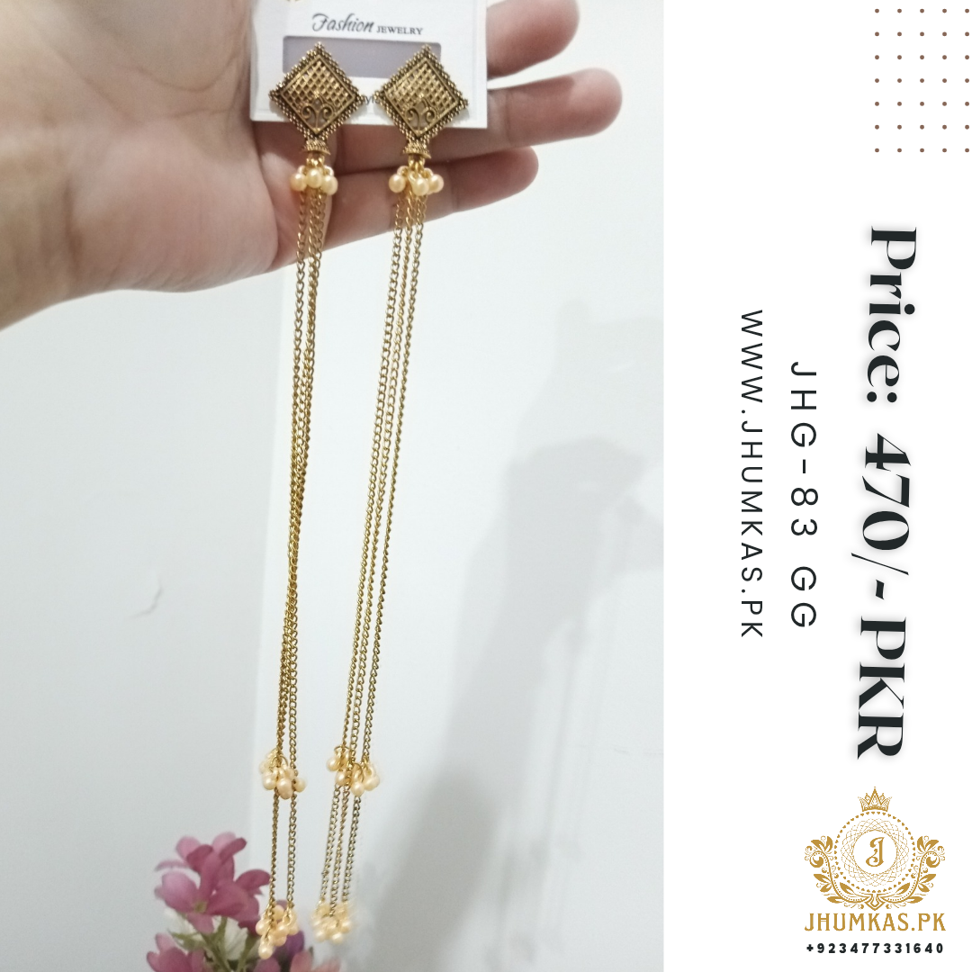 Long Chain Kashmiri Earrings