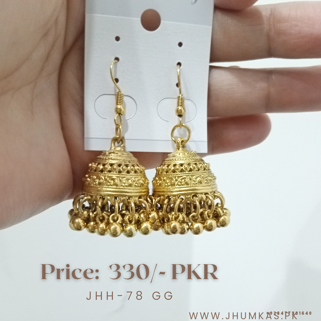 Kashmiri Silver & Golden Small Jhumki