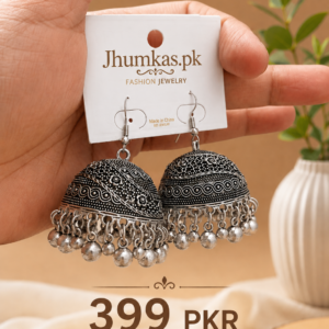 Classic Silver Jhumka Earrings