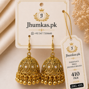 Classic Silver & Golden Jhumka Earrings