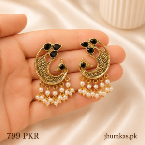 Half Crescent Afghani Chandbali Earrings