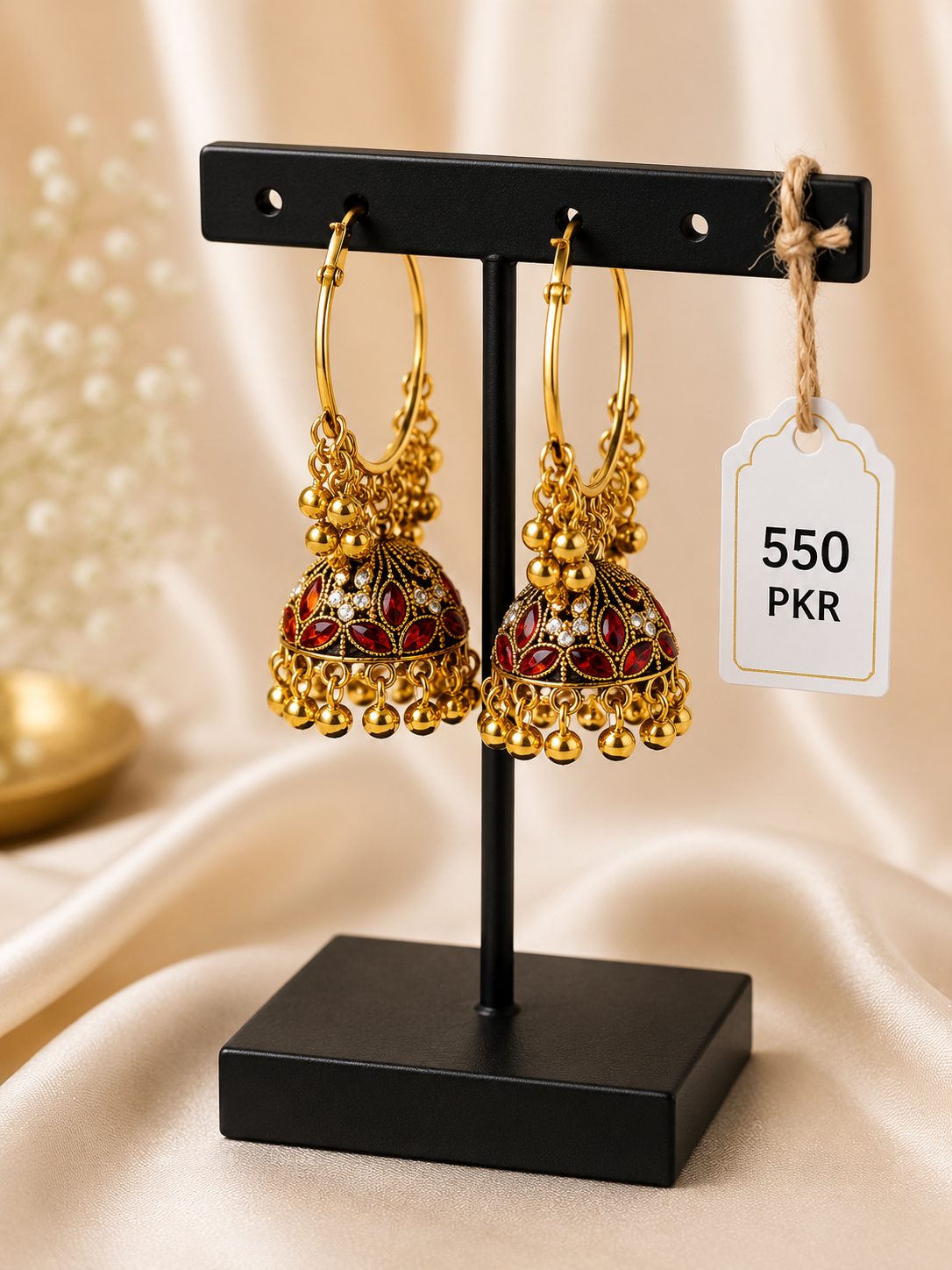 Fancy Bridal Bali Jhumka - Image 2