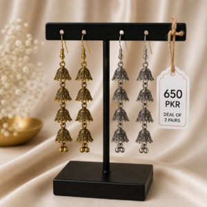 Vintage Multi-Layer Jhumka Earrings Deal