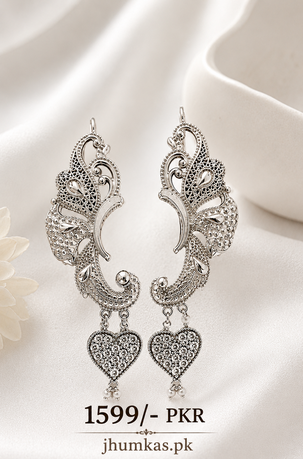 Handcrafted Afghani Earcuff Earrings - Image 2